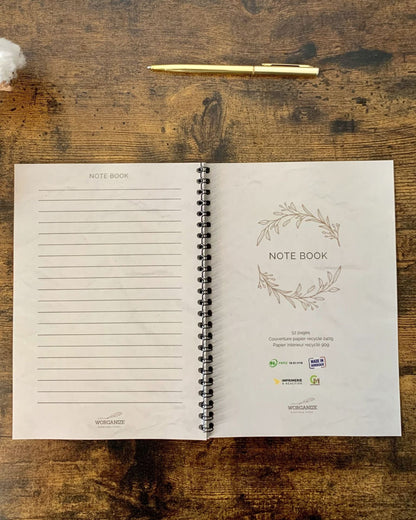 NoteBook de Worganize, la papeterie minimaliste d'organisation