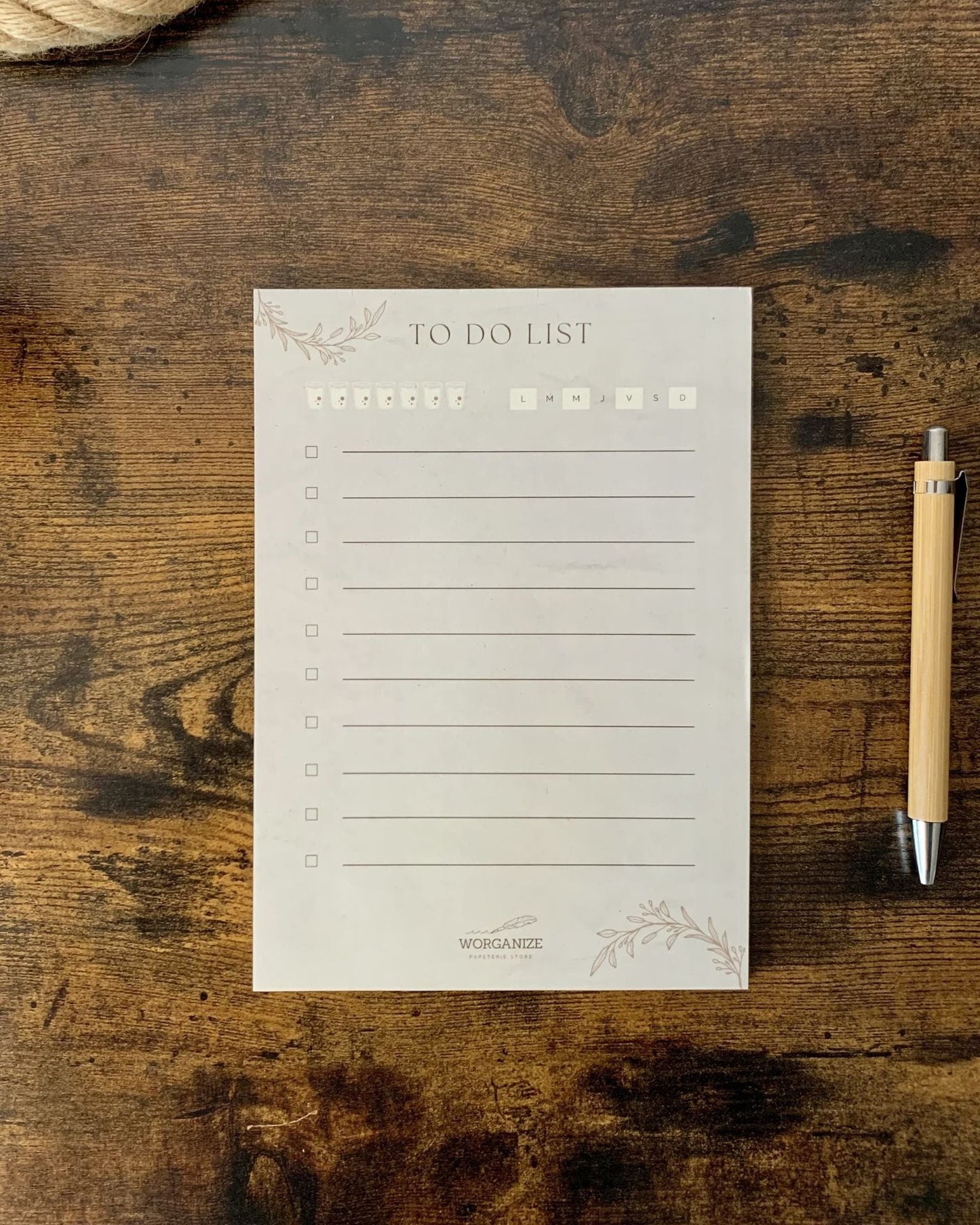 To Do List de Worganize, la papeterie minimaliste d'organisation